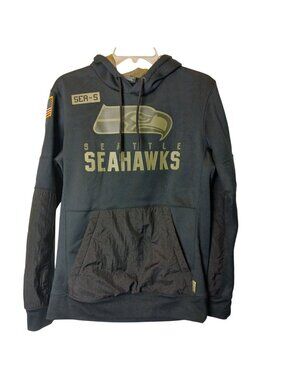 Nike Seattle Seahawks Hoodie Small NFL Salute To Service Sideline Pullover  #L-4